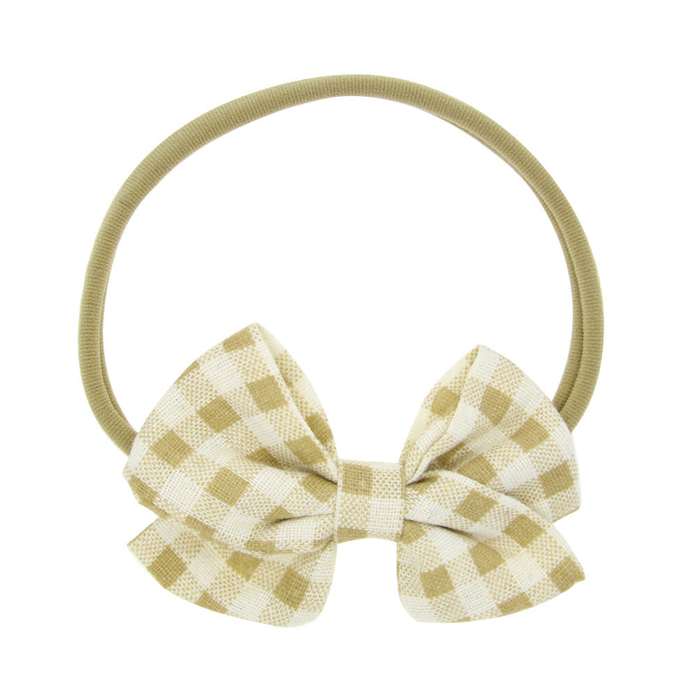 Polka Dot/Squares Bow Headband