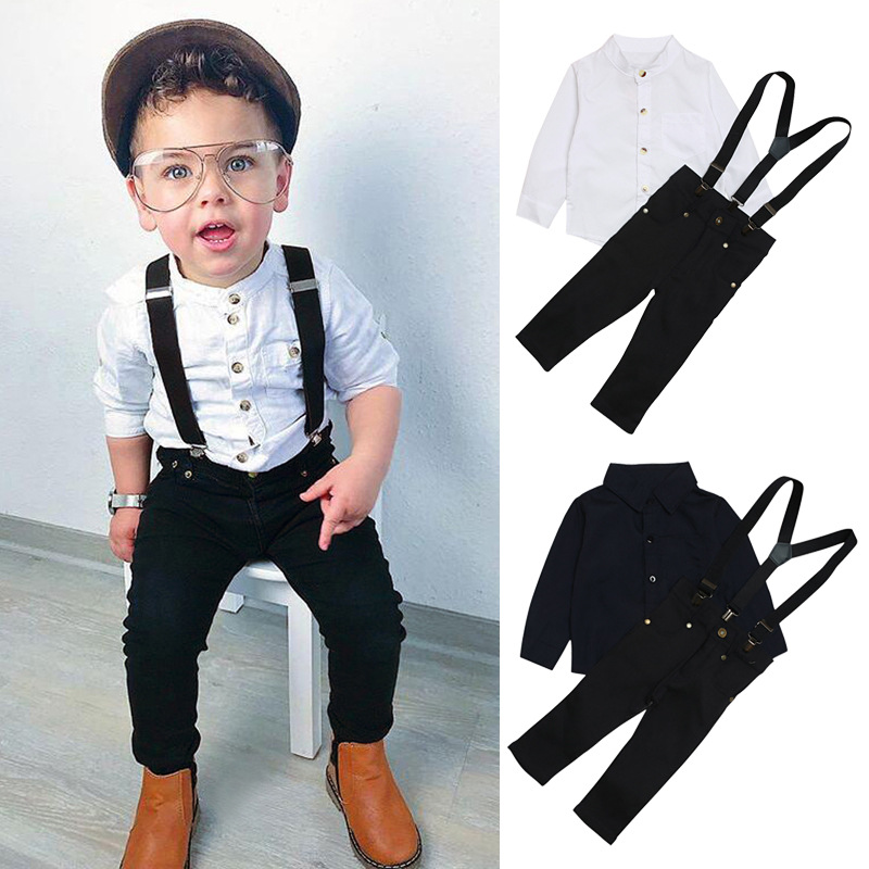 Glenteman Long Sleeve Shirt and Overalls Set